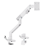 SlimBrace Heavy-Duty Gas Spring Monitor Arm with USB-A & USB-C Ports