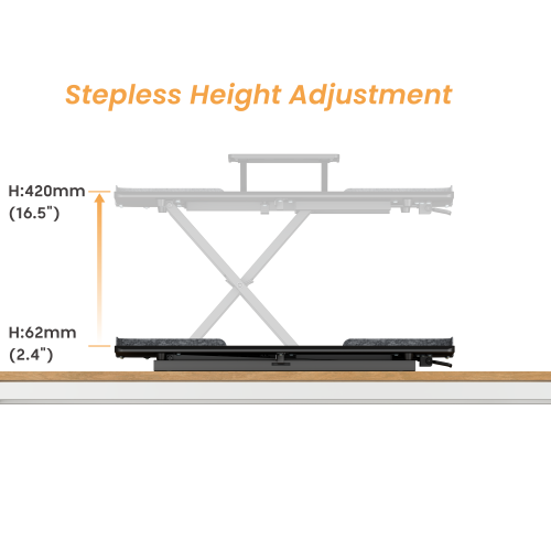 Cost-Effective Stepless Lifting Desk Converter with Laptop Holder DWS38-02 Stepless Lifting with Laptop Holder from china(chinese)