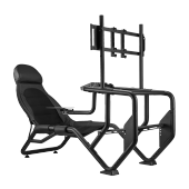 Compact Racing Simulator Cockpit with Gear Shift Mount & Monitor Mount