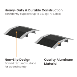 Versatile Aluminum Split Wheelchair Threshold Ramps
