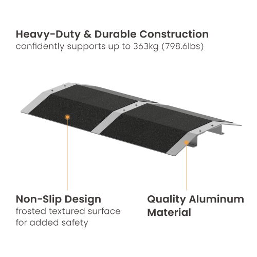  Versatile Aluminum Wheelchair Threshold Ramp (Small) LHP04-2 Making Every Entrance Accessible from china(chinese)