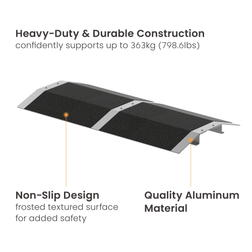 Versatile Aluminum Wheelchair Threshold Ramp (Medium) LHP04-3 Making Every Entrance Accessible from china(chinese)