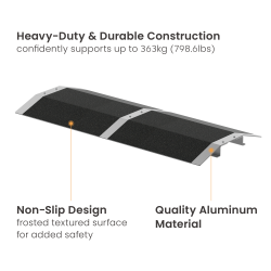Versatile Aluminum Wheelchair Threshold Ramp (Large)