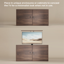 Smart Motorized TV Lift Stand with Manual Swivel