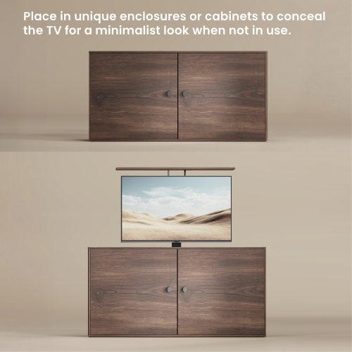 Smart Motorized TV Lift Stand with Motorized Swivel LP66E-44MX Conceal the TV for a Minimalist Look from china(chinese)