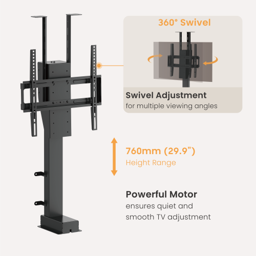 Smart Motorized TV Lift Stand with Motorized Swivel LP66E-44MX Conceal the TV for a Minimalist Look from china(chinese)