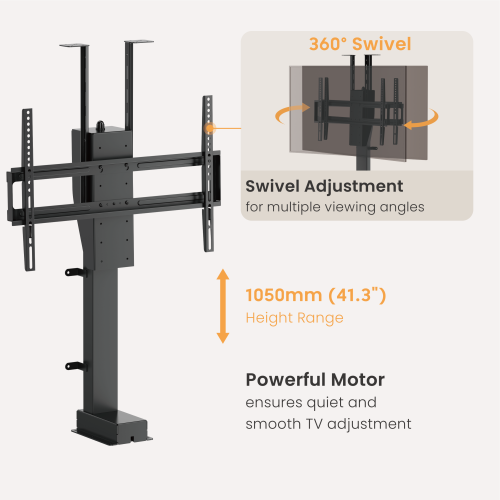Smart Motorized TV Lift Stand with Manual Swivel LP66E-46MLS Conceal the TV for a Minimalist Look from china(chinese)