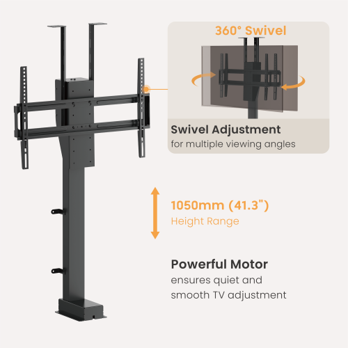 Smart Motorized TV Lift Stand with Motorized Swivel LP66E-46MLX  Conceal the TV for a Minimalist Look from china(chinese)