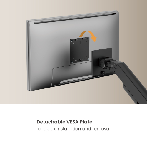 Vigor Heavy-Duty Gas Spring Single Monitor Arm LDT123-C012 For most 17"-49" Monitors from china(chinese)