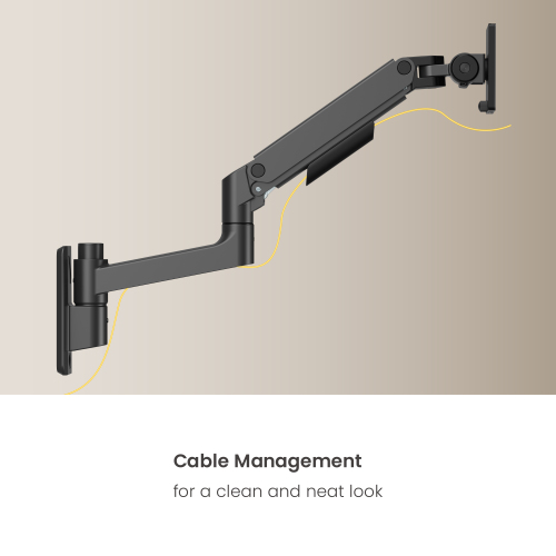 Wall-Mounted Heavy-Duty Gas Spring Single Monitor Arm LDA123-112 For most 17"-49" Monitors from china(chinese)