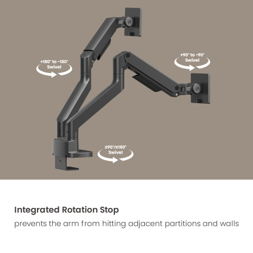 Vigor Heavy-Duty Gas Spring Dual Monitor Arm with USB Ports LDT123-C024UC For most 17"-40" Monitors from china(chinese)