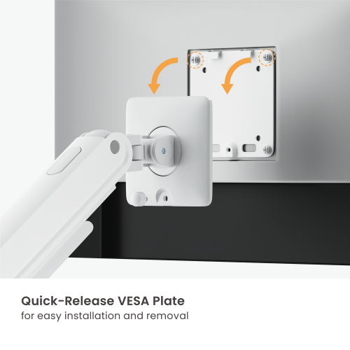Economy Sleek Wall-Mounted Mechanical Spring Monitor Arm LDA122-111E Sturdy metal build, fluid rounded design, cost-efficiency. from china(chinese)