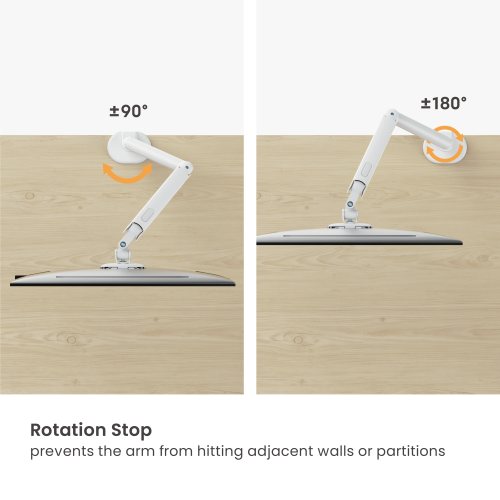 Economy Sleek Mechanical Spring Monitor Arm with USB 3.0 Ports LDT122-C012UCE Sturdy metal build, fluid rounded design, cost-efficiency. from china(chinese)