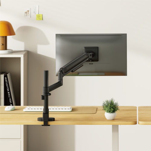  Economy Sleek Pole-Mounted Mechanical Spring Monitor Arm LDT122-C012PE Sturdy metal build, fluid rounded design, cost-efficiency. from china(chinese)