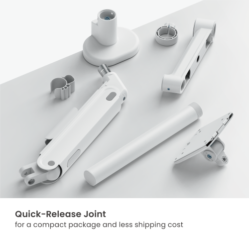  Economy Sleek Pole-Mounted Mechanical Spring Monitor Arm LDT122-C012PE Sturdy metal build, fluid rounded design, cost-efficiency. from china(chinese)