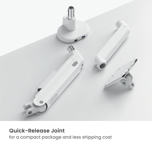 Economy Sleek Mechanical Spring Monitor Arm with USB 3.0 Ports LDT122-C012UCE Sturdy metal build, fluid rounded design, cost-efficiency. from china(chinese)