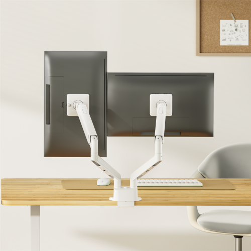  Economy Sleek Dual Screen Mechanical Spring Monitor Arm LDT122-C024E Sturdy metal build, fluid rounded design, cost-efficiency. from china(chinese)