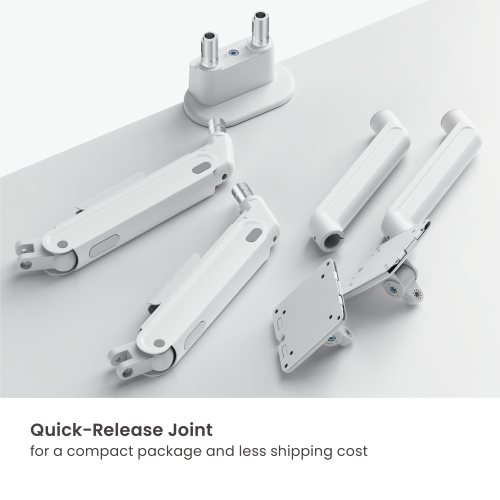  Economy Sleek Dual Screen Mechanical Spring Monitor Arm LDT122-C024E Sturdy metal build, fluid rounded design, cost-efficiency. from china(chinese)