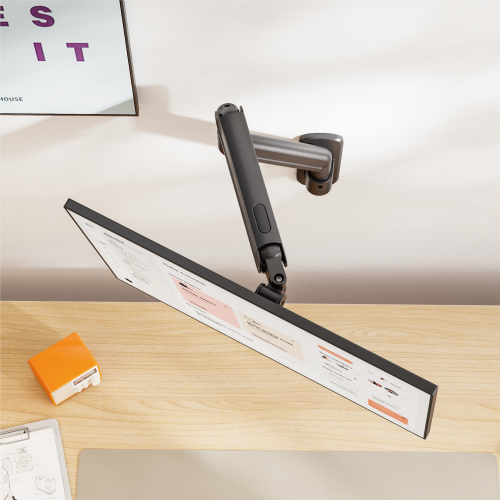 Economy Sleek Wall-Mounted Mechanical Spring Monitor Arm LDA122-112E Sturdy metal build, fluid rounded design, cost-efficiency. from china(chinese)