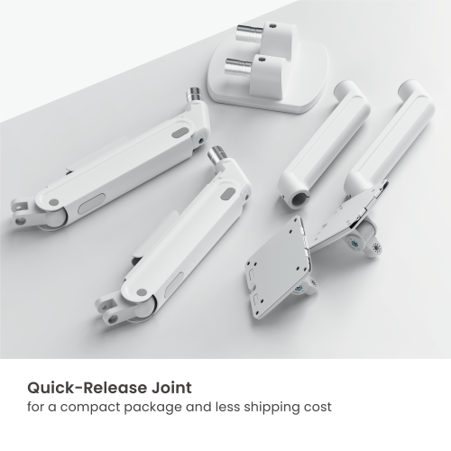  Economy Sleek Dual Screen Wall-Mounted Mechanical Spring Monitor Arm LDA122-114E  Sturdy metal build, fluid rounded design, cost-efficiency. from china(chinese)