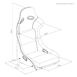 Compact-Sized Cotton Fabric Seat for Sim Racing Cockpit Bases