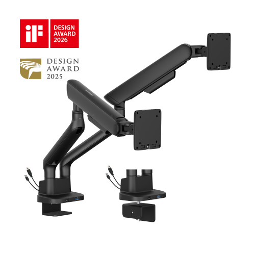 ELITE Dual-Screen Mechanical Spring Monitor Arm with USB-A & USB-C Ports LDT118-C024UC Leads the modernity by appearance and functionality. from china(chinese)