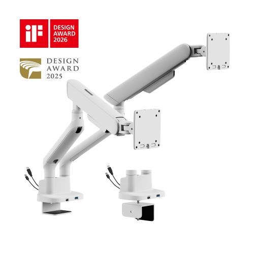 ELITE Dual-Screen Mechanical Spring Monitor Arm with USB-A & USB-C Ports LDT118-C024UC Leads the modernity by appearance and functionality. from china(chinese)