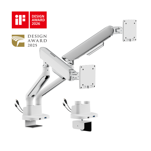 ELITE Dual-Screen Mechanical Spring Monitor Arm with USB-A & USB-C Ports LDT118-C024UC Leads the modernity by appearance and functionality. from china(chinese)