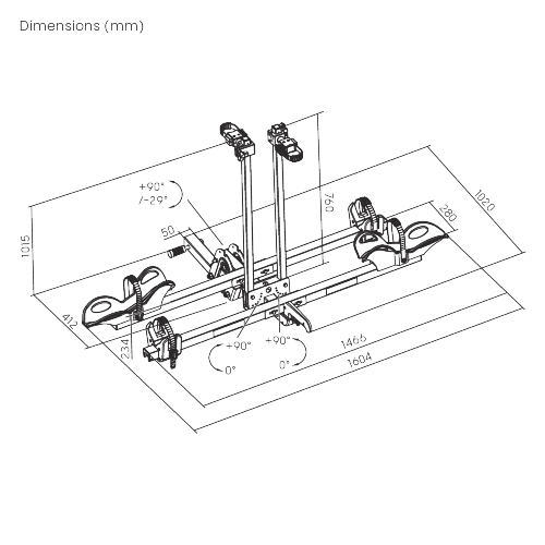 2-Bike Hitch Rack  CBR10-21H Simple Loading. Solid Riding. from china(chinese)