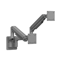 Economical Heavy-Duty Wall-Mounted Gas Spring Dual Monitor Arm