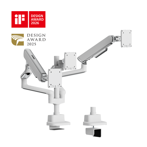 ELITE Triple-Screen Pole-Mounted Mechanical Spring Monitor Arm LDT118-C036P Leads the modernity by appearance and functionality. from china(chinese)