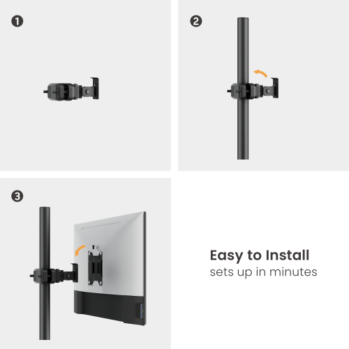 Pivot TV/Monitor Pole Mount LDA35-110E  Flexible Viewing with Pole Mount Performance from china(chinese)