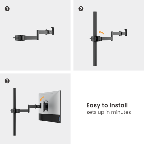 Full-Motion TV/Monitor Pole Mount LDA35-112E  Flexible Viewing with Pole Mount Performance from china(chinese)