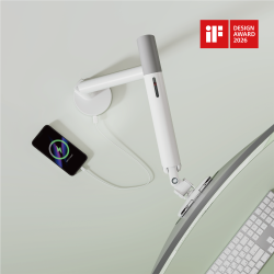 Nova Slim Mechanical Spring Monitor Arm with USB-A & USB-C Ports