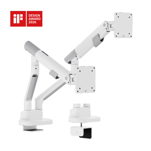 Nova Slim Mechanical Spring Dual Monitor Arm LDT105-C024  Slim, Sleek, Smooth from china(chinese)