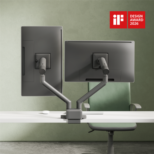 Nova Slim Mechanical Spring Dual Monitor Arm with USB-A & USB-C Ports LDT105-C024UC Slim, Sleek, Smooth from china(chinese)