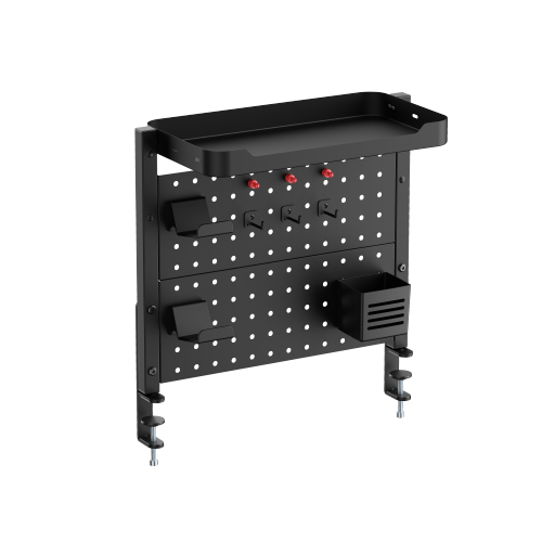 Clamp-On Organizer Shelf with Pegboard Kits DET06-02 Maximize Your Space: On-Desk & Under-Desk Installation from china(chinese)