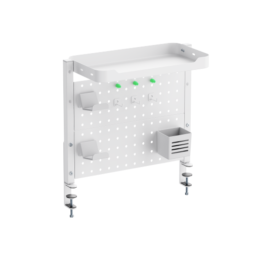 Clamp-On Organizer Shelf with Pegboard Kits DET06-02 Maximize Your Space: On-Desk & Under-Desk Installation from china(chinese)