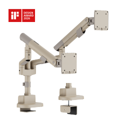  Nova Slim Pole-Mounted Mechanical Spring Dual Monitor Arm