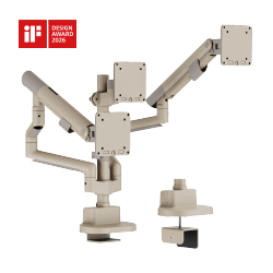 Nova Slim Pole-Mounted Mechanical Spring Triple Monitor Arm