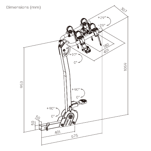 Foldable 2-Bike Hitch Rack for Cars CBR09-21H A fully foldable, no-assembly solution for carrying multiple bikes or e-bikes up to 65kg (143 lbs). from china(chinese)