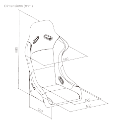Standard-Sized Cotton Fabric Seat for Sim Racing Cockpit Bases