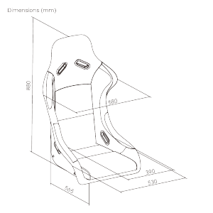 Standard-Sized Cotton Fabric Seat for Sim Racing Cockpit Bases