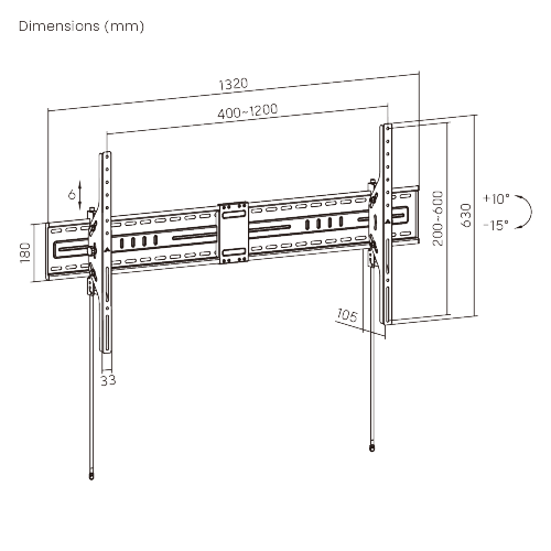 Large Screen Heavy-Duty Tilt TV Mount LP82-612T  Supports ultra-large screens up to 140" and 150kg (330bs) from china(chinese)