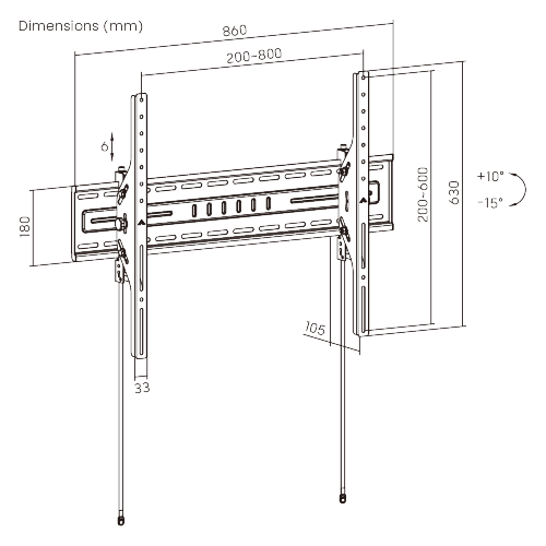 Large Screen Heavy-Duty Tilt TV Mount LP82-68T  Supports ultra-large screens up to 100" and 150kg (330bs) from china(chinese)