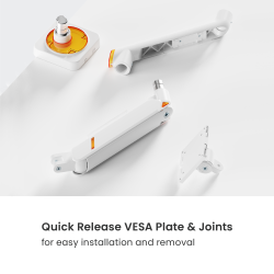 VALUEFORCE Mechanical Spring Monitor Arm with USB 3.0 Ports & RGB Lighting