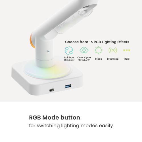 VALUEFORCE Mechanical Spring Monitor Arm with RGB Lighting LDT111-C012L Reliable monitor support at a smarter price. from china(chinese)