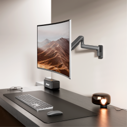 Economical Heavy-Duty Wall-Mounted Gas Spring Monitor Arm