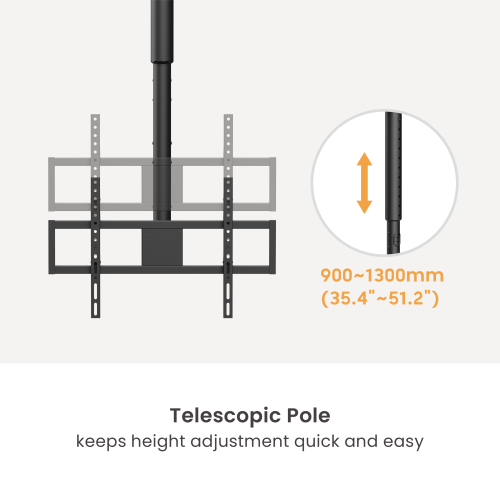 Motorized Swivel TV Ceiling Mount with Mechanical Height Adjustment PLB-M0946S For most 37”~86” TVs from china(chinese)
