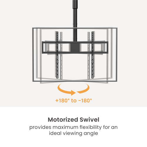 Motorized Swivel TV Ceiling Mount with Mechanical Height Adjustment PLB-M0968S For most 50”~100” TVs from china(chinese)